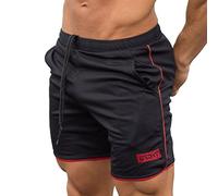 FRAUIT Pantaloncini Palestra Uomo Bodybuilding Shorts Uomini Running Bermuda Basket Pantalone Tuta Sportive Pantaloni Lavoro Slim Fit con Tasche di Cotone Leggins Sport Corti Allenamento Gym