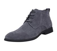 FRAUIT Polacchine Uomo In Pelle Scarpe Ragazzo Eleganti Stringate Stivali Moto Uomini Impermeabili Stivaletti in Cuoio Scamosciata Scarponcini Trekking Da Lavoro Montagna Boots Waterproof Leather