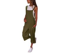 FRAUIT Salopette Donna Estiva Elegante Salopette Ragazza Eleganti Premaman Pantaloni Donne Larghi Pantaloni Ragazze Larghi Vita Bassa Romper Jumpsuit Pagliaccetto Monopezzi Tutine