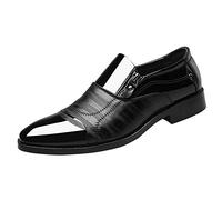FRAUIT Scarpe Uomo Eleganti Mocassini Lucide Scarpe Uomini Elegante Senza Lacci Loafers Men Sneakers Ragazzo Pelle Basse Scarpe da Barca Scarpe Antinfortunistica Uomo Leggere Traspiranti