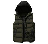FRAUIT Trapuntato Senza Maniche Smanicato Uomo con Cappuccio Gilet Ragazzo Cotone Leggero Giubbotto Uomini Elegante Inverno Giacche Invernali Piumino Cappotto Imbottito Giacca Parka Giubbini