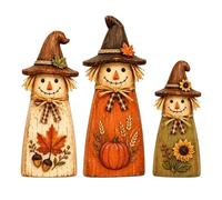 Fravsiu Autumn Pumpkin Straw Statuette Festival Showpieces Porch Entryways