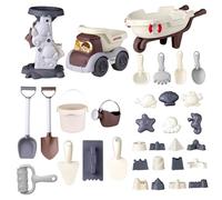 Fravsiu Beach Sand Toys, Travel Digging Set, with Lightweight Tools, Easy Carry Bag, Outdoor Game for Vacation Use, Sand Toy Suitable to Kids Ages 3, Sea Backyard Camping Pool