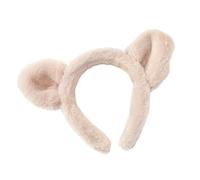 Fravsiu Bear Ears Headband, Bear Ears, Cute Plush Headband, Makeup Face Wash Band, Non-Slip Bear Ears Headband for Face Washing and Applying Makeup 18x15x2 cm/7.09x5.91x0.79