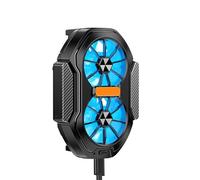 Fravsiu Cell Phone Cooling Fan, Blower Clip on Cooler, Adjustable Width Mobile Attachment, Quiet Heat Dissipation for Gameplay Streaming Video Calls Movie Watching Music 3.41x2.45x1.3 inch