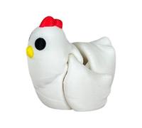 Fravsiu Chicken Statua, Articolated Fidget Toy, Movable Joint Miniature Animal Sculpture Realistic 3D Painting, Interactive Stress Reliefs & Desktop Ornament for Home, Car & Studio