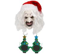 Fravsiu Christmas Arts and Crafts, Cosplay Christmas Masque, Headgear Costume Props, Christmas Costume Accessories, Cosplay Christmas Mask with Glasses for Festive Costume Parties
