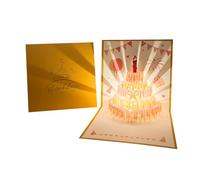 Fravsiu Compleanno Cards Set, Happy Celebration Postcard, Keepsake Greeting Decorations, Colorful Folded Designs with Buste, for Men, Women, Kids, Husband, Wife, Sister, Party Use