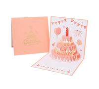 Fravsiu Compleanno Cards Set, Happy Celebration Postcard, Keepsake Greeting Decorations, Colorful Folded Designs with Buste, for Men, Women, Kids, Husband, Wife, Sister, Party Use