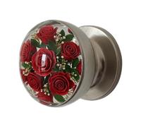 Fravsiu Flower Door Knobs, Retro Round Resin Handles, Hand Painted Floral Accents, Vintage Decorative Drawer Maglioni per Bedroom, Living Room, Patio, Mobili Decor, 1,89 x 1,89 x 1,77 pollici