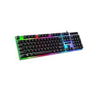 Fravsiu GamingKeyboard, Mechanical Keyboard, Best Rated GamingKeyboard, Best Ergonomic Game Keyboard Waterproof Clickable Keyboard for Desktop Gamers and Laptops (Black)