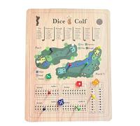Fravsiu Golf Board Game, Wooden Tabletop Strategy Match, Dice Based Mini Golfing Set, Interactive Family Fun for Adults and Kids, Ideal Party Entertainment to Home 8,46 x 11,02 x 0,2 pollici