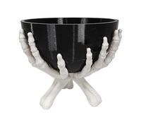 Fravsiu Halloween Candy Bowl, Gothic Snack Tray, Hand Skull Design, Spooky Decorative Dish, Holiday Tableware, Ideal for Kitchen, Living Room, Bedroom, Party Dining Table, Home Display Use