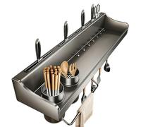 Fravsiu Kitchen Counter Cutter Holder - Drill-Free Cutlery Organizer and Storage Rack, Practical Countertop Shelf for Knives, Cooking Utensils and Tools, Family Home Indoor Kitchens