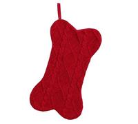 Fravsiu Knitting Snack Storage Pet Stockings, Dog Christmas Stockings, Bone Shape Christmas Pet Stockings, Bone-Shaped Christmas Stockings, Pet Christmas Stocking for Dogs, Albero di Natale, Cortile
