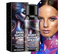 Fravsiu Lacca glitterata, glitter per il corpo, spray glitterato per capelli, sollevatore di paillettes per il viso - Shimmer multifunzionale per capelli e corpo, danze, matrimoni,