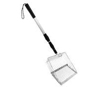Fravsiu Litter Scooper, Poop Sifter, Deep Shovel Tool, Detachable Waste Picker, Reliable Cleaning Scoop, Compact Pet Accessory, Sifting Scooper for Travel Chicken Coops, 42x5.7 Inches, argento, Se