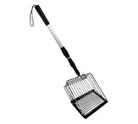 Fravsiu Litter Scooper, Poop Sifter, Deep Shovel Tool, Detachable Waste Picker, Reliable Cleaning Scoop, Compact Pet Accessory, Sifting Scooper for Travel Chicken Coops, 42x5.7 Inches, Nero , Se