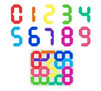 Fravsiu Number Puzzle, Educational Game Board, Logical Thinking Toy, Bright Digital Pieces, Child-Safe Wooden Design for Toddler, Preschool, Kindergarten, Kids, Home Learning, Multicolor