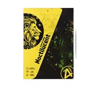 Fravsiu Scratch Off Art, Luminous Scuff Painting Card Set di 4, A4 Handmade Graffiti Landscape & Animal Artwork Toys, Creative Craft Supplies for Kids and Adults 8,27 x 5,91 pollici