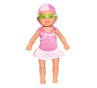 Fravsiu Swimming Doll, Battery Toy, Movable Joint Realistic Figure, Interactive Water Play Bathtub Companion, Learning Doll for Preschoolers Boy Girl School Playtime Skills, 6,69 pollici