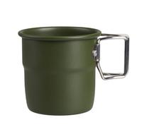 Fravsiu Tazza in metallo, portatile da campeggio da viaggio, in acciaio inox leggero con maniglia, Sturdy Outdoor Drinkware per backpacking Climbing Trekking Adventures 2,56 pollici