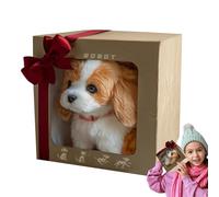 Fravsiu Walking Dog Toy, Interactive Puppy, Barking Wagging Pet Doll, Moving Animal, for Home Living Room, Girls, Boys, Children, Daughter, Son, Playtime Fun and More