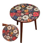 Fravsiu Wooden Round Side Table, Small Round Beverage Desk, Retro Coffee Table, Compact Side Table, Elegant Living Room Table Best Wooden Round Sofa Table Retro Coffee Table for Small Spaces