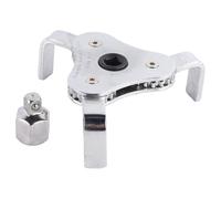 Frawacy Strumento per filtro dell'olio per auto, universale, a 3 bracci, con chiave per filtro dell'olio a 2 vie, ricambio regolabile per 64 - 116 mm, diametro auto, camion, trattore, moto