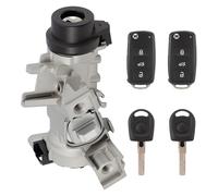 Fraylis 1K0905851B Interruttore di Accensione Bloccasterzo con 2 Telecomando 2 Chiavi per A1 A3 Q3 Golf 5 6 7 Seat Altea Leon Octavia Beetle Caddy 3 Jetta Touran Tiguan Serratura Accensione 1K0905841