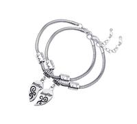 FRCOLOR 1 Paio braccialetto per la festa della bracciale per charm bracciale charm braccialetto delle madri doni donna gioielli da polso decorazione donna materiale in lega Silver