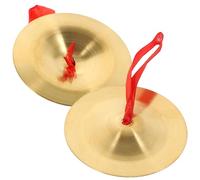 FRCOLOR 1 paio Cimbali per Dita Rame per Strumento Musicale Mini per Balli e Feste Facile da Tenere Sicuro e Resistente per Danza Del Ventre e Attività Ludiche