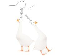 FRCOLOR 1 Paio Grandi Orecchini D'oca Il Gocciolare Orecchino Per Animali Orecchini Pendenti Da Donna Orecchini Funky Orecchini Di Uccelli Orecchini a Gancio Orecchini Creativi Lega