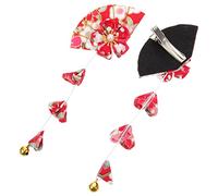 FRCOLOR 1 Paio mollette di fiori Forcina Accessori gruppo musicale adesivi incantesimi barrette hair clip hair charms hair pin forcine per ragazze fermaglio per a campana Metallo