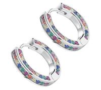 FRCOLOR 1 Paio Orecchini Di Diamanti Orecchino Cerchi Orecchini Per Le Donne Piccoli Orecchini Piccolo Orecchini a Cerchio Minuscolo Gioielli Per Le Donne Orecchini Scintillanti Strass
