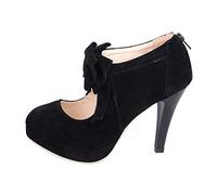 FRCOLOR 1 Paio Tacchi Scarpe Donne Scarpe da Donna Tacchi per Le Donne Scarpe col Alto Tacchi da Signora Scarpe coi Tacchi Calzature da Donna Nero Tomaia: Smerigliata