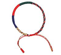 FRCOLOR 1 Pezzo Bracciale a quattro Rosso Braccialetto perline Cadlet cavigliera da donna bracciale lavorato a mano catena da polso da donna Colorato