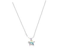 FRCOLOR 1 Pezzo ciondolo pentagramma catena pendente gioielli con collo a stella delicati ciondoli a stella collanina colorate accessori per clavicola gioielli per il collo lega bianca