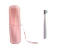 FRCOLOR 1 pezzo di cartone portaspazzolino dentifricio organizer da viaggio per dentifricio, contenitore per spazzolino da denti, per viaggio, Colore: rosa., 19.6 * 6CM, Cartella portadocumenti