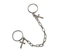 FRCOLOR 1 Pz anello incrociato forchettone ringlith chain rings present punk adorn anello a forma di catena gioielli ad anello accessorio di gioielli di moda anello di gioielli lega Silver
