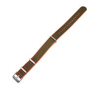 FRCOLOR 1 Pz Cinturino in nylon con bordo colorato orologio gruppo musicale impermeabile impermeabili cinturino liscio banda di guardia durevole cinturino universale Green