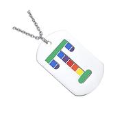 FRCOLOR 1 Pz Collana Con Ciondolo Con Lettera Gay Pride Catena Collo Per Omosessuali Ciondolo Arcobaleno Collana Con Due Pendenti Collana Di Coppie Acciaio Inossidabile