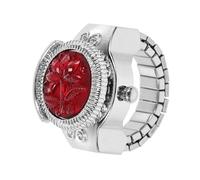 FRCOLOR 1 Pz Orologio Ad Anello Uomini Della Vigilanza Dell'anello Anelli Per Orologi Da Donna Elegante Nascosto Signora Guarda Per Gli Uomini Dito Orologi Ad Anello Lega Di Zinco Rosso