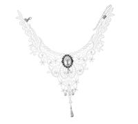 FRCOLOR 1 Set 3 Pezzi collana vestiletto matrimoniale wedding dress calzante necklace gioglielli catena al collo di perle strass per nuziale eleganti collane Accessori pizzo bianca