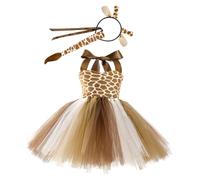 FRCOLOR 1 Set Costume Giraffa per con Accessori Orecchie e per Feste e Cosplay e Traspirante per Spettacoli e Giochi Ruolo