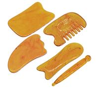 FRCOLOR 1 Set di 5 strumenti di bellezza per il viso Gua-sha, strumento per raschiare il corpo, corno di bue, strumento per la mobilitazione dei tessuti, per gli occhi, massaggiatore del collo