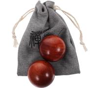 FRCOLOR 1 set di in schiuma, enormi palline per massaggi sanitari cinesi, astucci rigidi, sfere di legno, palline da fitness, per la mano, massaggio sanitario, tessuto Baoding