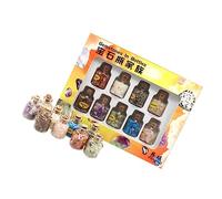 FRCOLOR 1 set di mini bottiglie di campioni di minerale per campioni di cristallo curativo, mini bottiglia decorativa, pietre semipreziose, in cristallo naturale, confezionate