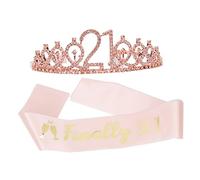 FRCOLOR 1 Set fascia a di cristallo band fasce targhette fascia decorativa della per il compleanno ornamento per di compleanno poliestere