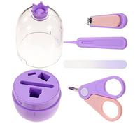 FRCOLOR 1 Set Forbicine Per Unghie Per Bambini Unghia Del Bambino Kit Per Unghie Con Custodia Carina Kit Per Manicure Per Bambini Tagliaunghie Regalo Viola Ragazzino Addominali Carino
